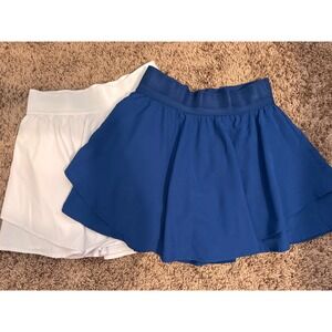 90 Degree by Reflex Women's Tennis Skort Bundle Size Small Blue White Athletic